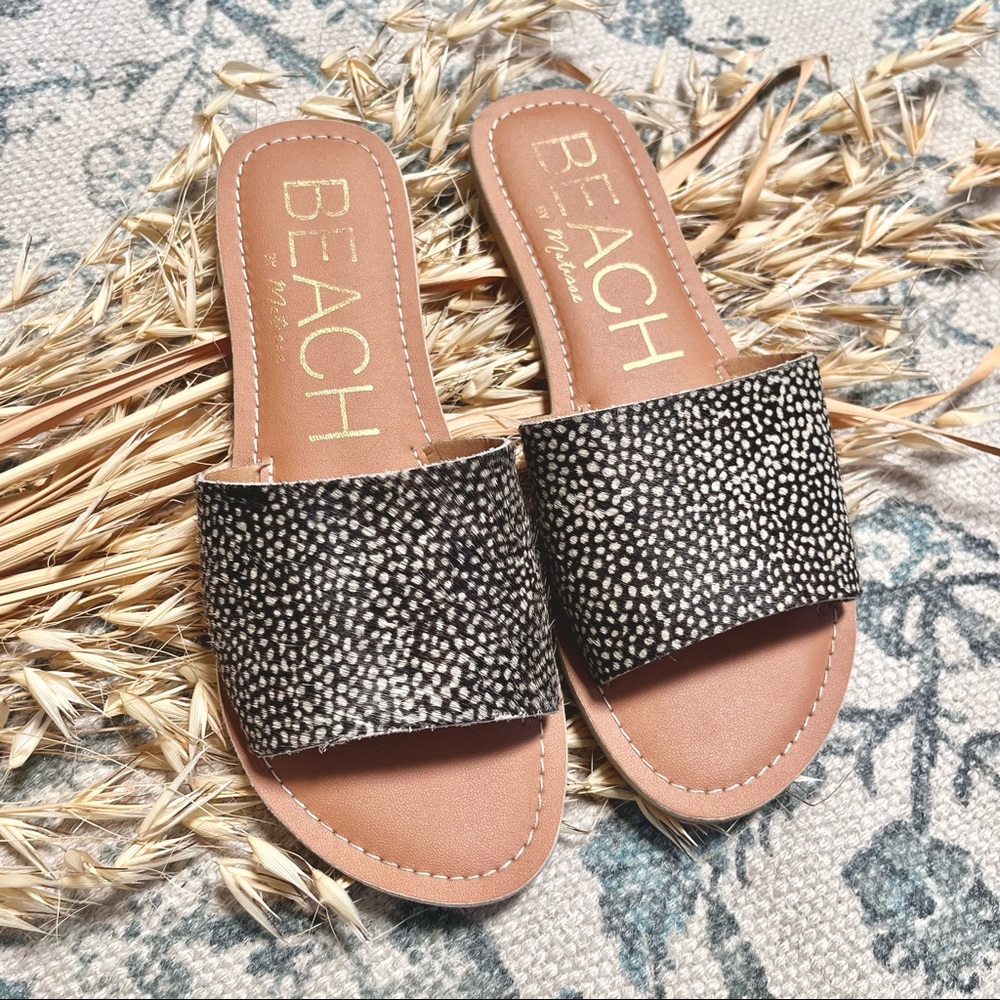 Matisse Leather Print Slip Sandal